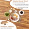 Natural Acacia Wood Patio Picnic Table And Bench Set 6-Person Outdoor